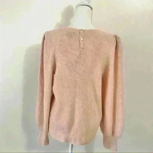 Halogen Blouson Sleeve Sweater in Pink Chintz - Picture 5 of 8